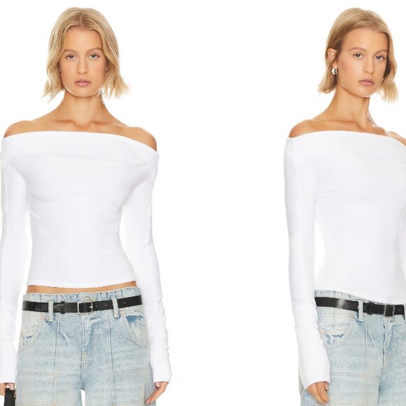 FREE PEOPLE x We The Free - Gigi Off-Shoulder Ivory Top - Picture 1 of 2